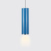 Olivia’s Modern Cylinder Pendant - Adjustable Hanging Light In Blue Or Green / 11’ Warm