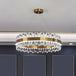 Modern Luxury Meets Light: Gold Halo Pendant Chandelier