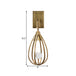 Modern Gold Teardrop Wall Sconce - Metal Surface Mount Light Wall Light