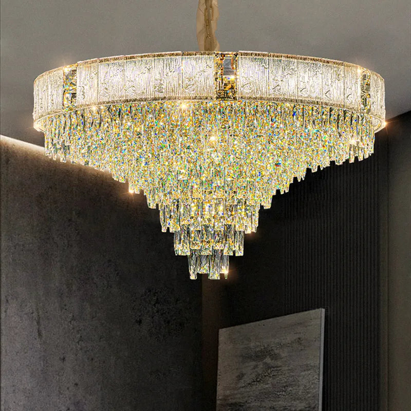 High-End Crystal Chandelier - Elegance and Artistry for Villa Living S ... - High-End Crystal Chandelier Dining Tables