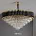Modern Led Luxury Black Gold Crystal Chandeliers - Elegant Indoor Lighting Fixture For Living And
