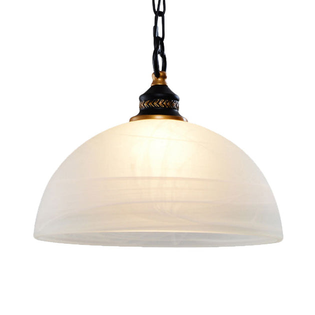 Millie Vintage White Frosted Glass Pendant Light