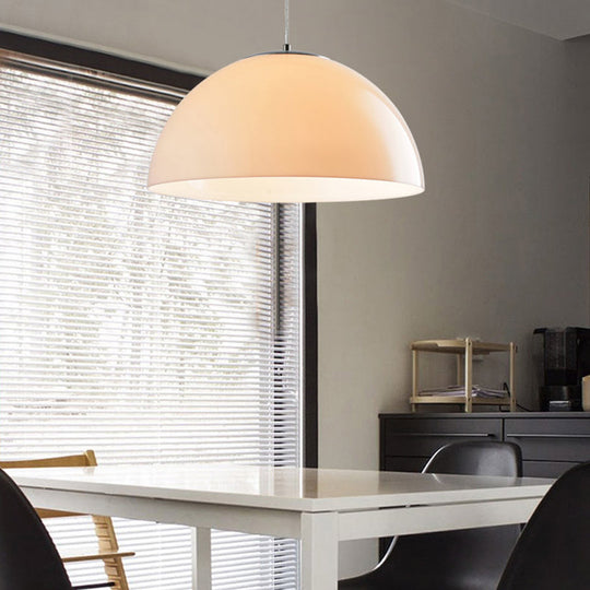 Astrid’s Nordic Dome Pendant Light (Red/Black/White) White Lighting