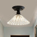 Ximena Industrial Wavy Glass Semi - Flush Mount Light