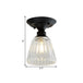 Ximena Industrial Wavy Glass Semi - Flush Mount Light