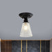 Ximena Industrial Wavy Glass Semi - Flush Mount Light