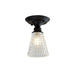 Ximena Industrial Wavy Glass Semi - Flush Mount Light