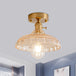 Illuminate Your Living Room With Industrial Charm: The Modern Brass Semi - Flush Ceiling Light