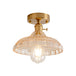 Illuminate Your Living Room With Industrial Charm: The Modern Brass Semi - Flush Ceiling Light