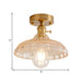 Illuminate Your Living Room With Industrial Charm: The Modern Brass Semi - Flush Ceiling Light