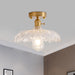 Illuminate Your Living Room With Industrial Charm: The Modern Brass Semi - Flush Ceiling Light