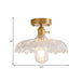 Illuminate Your Living Room With Industrial Charm: The Modern Brass Semi - Flush Ceiling Light