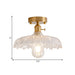 Illuminate Your Living Room With Industrial Charm: The Modern Brass Semi - Flush Ceiling Light