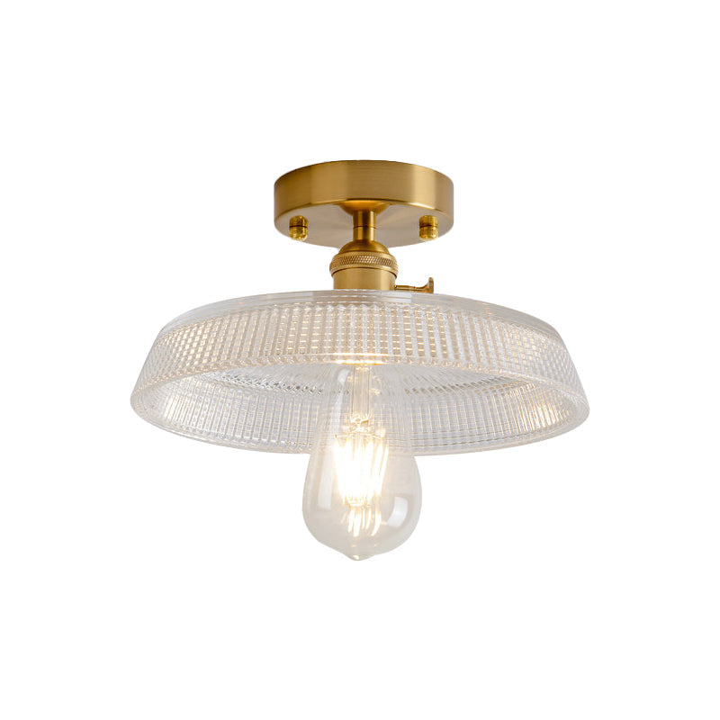 Illuminate Your Living Room With Industrial Charm: The Modern Brass Semi - Flush Ceiling Light