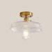 Illuminate Your Living Room With Industrial Charm: The Modern Brass Semi - Flush Ceiling Light