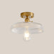 Illuminate Your Living Room With Industrial Charm: The Modern Brass Semi - Flush Ceiling Light