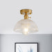 Illuminate Your Living Room With Industrial Charm: The Modern Brass Semi - Flush Ceiling Light