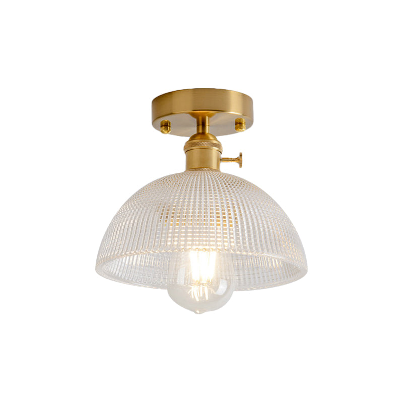 Illuminate Your Living Room With Industrial Charm: The Modern Brass Semi - Flush Ceiling Light