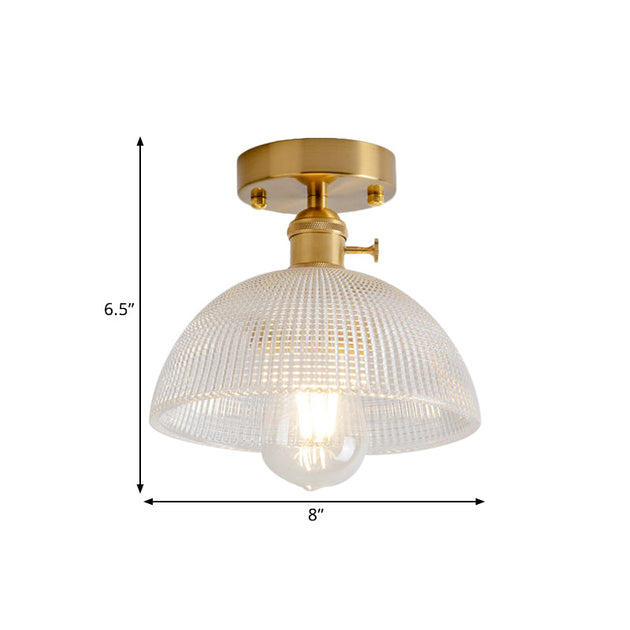 Illuminate Your Living Room With Industrial Charm: The Modern Brass Semi - Flush Ceiling Light