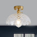 Illuminate Your Living Room With Industrial Charm: The Modern Brass Semi - Flush Ceiling Light /