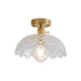 Illuminate Your Living Room With Industrial Charm: The Modern Brass Semi - Flush Ceiling Light