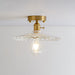 Illuminate Your Living Room With Industrial Charm: The Modern Brass Semi - Flush Ceiling Light /