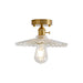 Illuminate Your Living Room With Industrial Charm: The Modern Brass Semi - Flush Ceiling Light