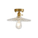 Illuminate Your Living Room With Industrial Charm: The Modern Brass Semi - Flush Ceiling Light