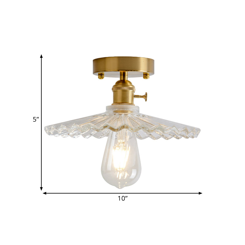 Illuminate Your Living Room With Industrial Charm: The Modern Brass Semi - Flush Ceiling Light