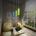 Olivia’s Modern Cylinder Pendant - Adjustable Hanging Light In Blue Or Green