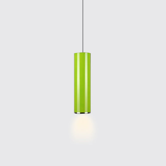 Olivia’s Modern Cylinder Pendant - Adjustable Hanging Light In Blue Or Green / 11 Warm