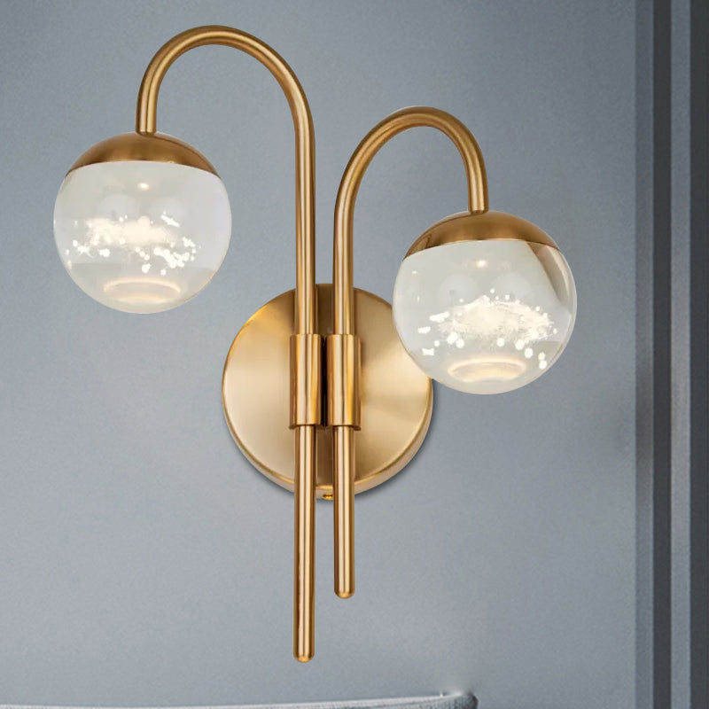 Isla Modern Crystal Orb: Light Up Your Walls In Style 2 / Gold