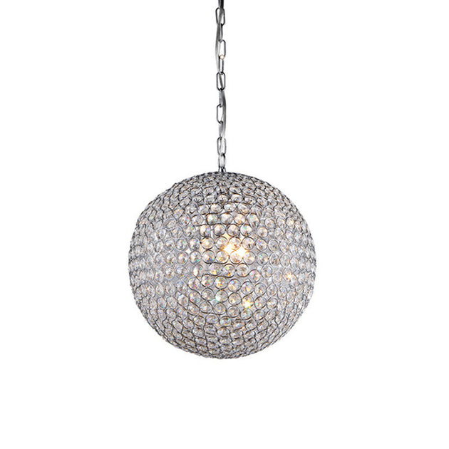 Isabella’s Sparkling Symphony: Modern Led Chandelier With Crystal Orb Shade