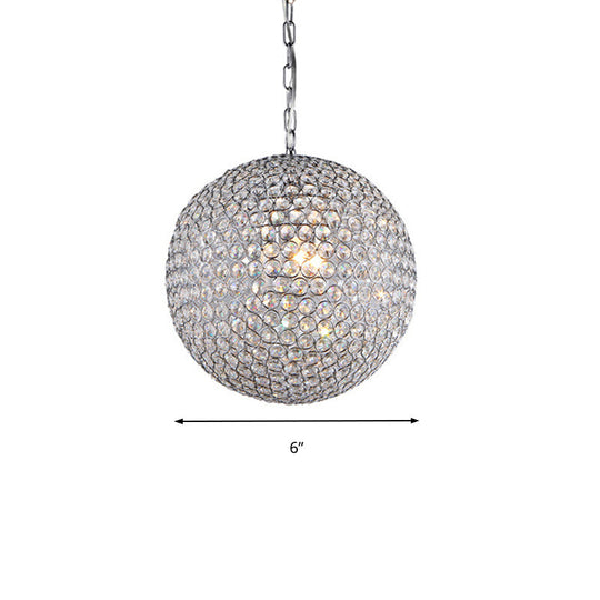 Isabella’s Sparkling Symphony: Modern Led Chandelier With Crystal Orb Shade