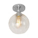 Naomi - Industrial Glass Globe Semi - Flush Mount Light