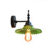 Light Up Your Space With Industrial Chic: The 1 - Light Black Sconce Clear/Green Glass