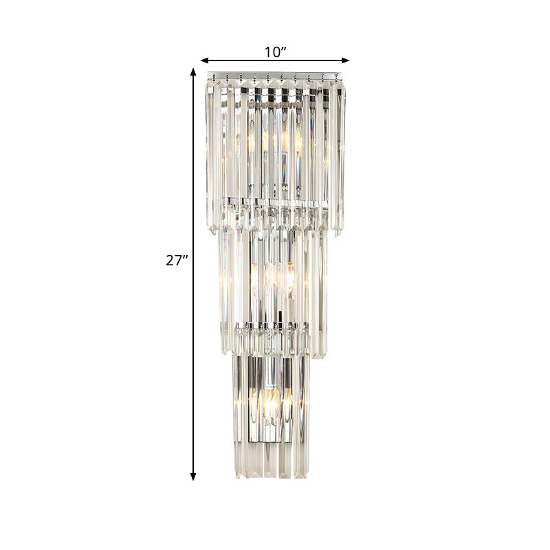 Jane Prismatic Glow: Modern 3 - Light Wall Sconce