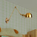 Vintage Style Swing Arm Wall Light With Brass/Copper Finish And Bowl Shade - 1 - Light Mount Design