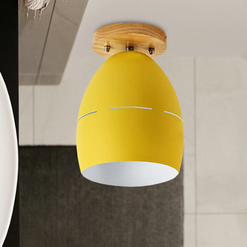 Londyn Modern Oval Semi - Flush Mount: Colorful Accent Lighting For Your Bedroom