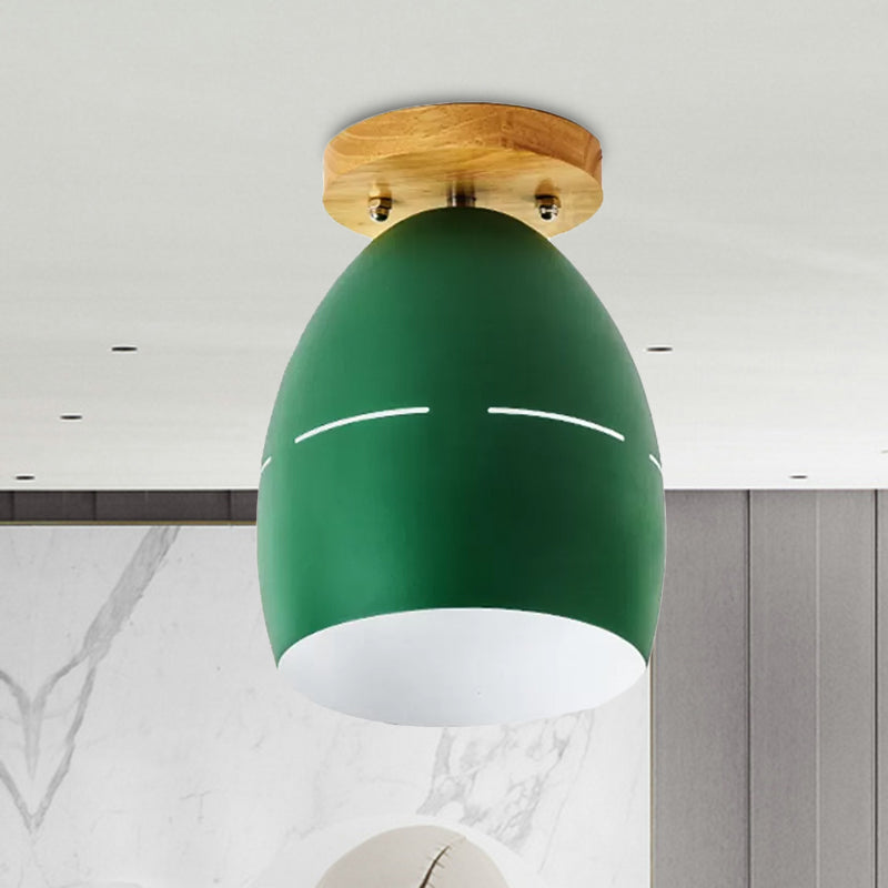 Londyn Modern Oval Semi - Flush Mount: Colorful Accent Lighting For Your Bedroom