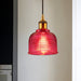 Sadie Modern Glass Pendant - Grid Design In Striking Colors