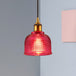 Sadie Modern Glass Pendant - Grid Design In Striking Colors