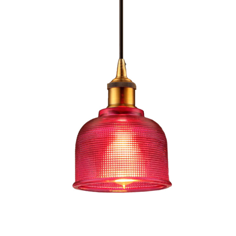 Sadie Modern Glass Pendant - Grid Design In Striking Colors