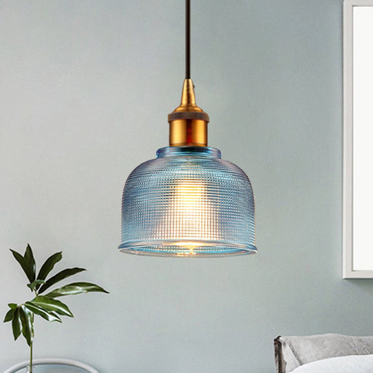 Sadie Modern Glass Pendant - Grid Design In Striking Colors