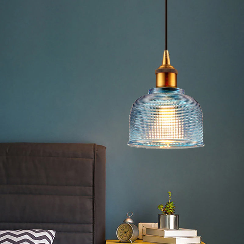 Sadie Modern Glass Pendant - Grid Design In Striking Colors