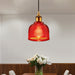 Sadie Modern Glass Pendant - Grid Design In Striking Colors