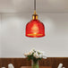 Sadie Modern Glass Pendant - Grid Design In Striking Colors