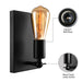 Industrial Charm For Your Dining Room: The Black Wall Lamp With Exposed Bulb