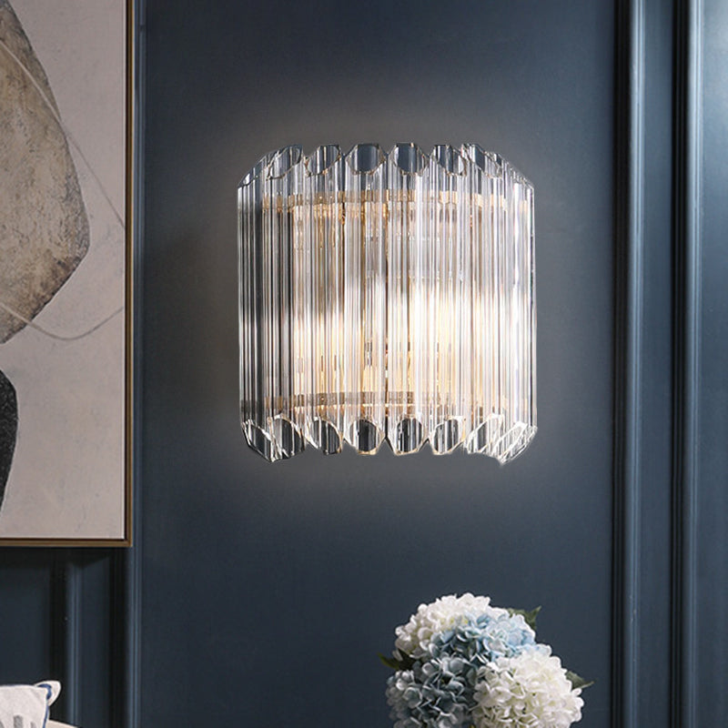 Kali - Modern Crystal Swing Arm Wall Sconce Clear