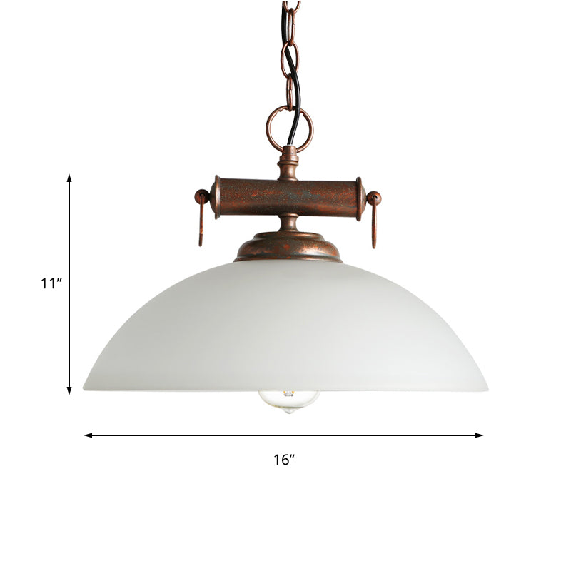 Avery’s Elegant Embrace: Farmhouse Pendant Lamp With White Glass Shade Lights